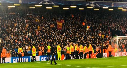 يويفا يحذر روما بعد حاث شغب مباراة ليفربول 